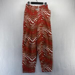 Vintage Zubaz pants mens Small Red Gold Zebra San Francisco 49ers Pockets Cotton